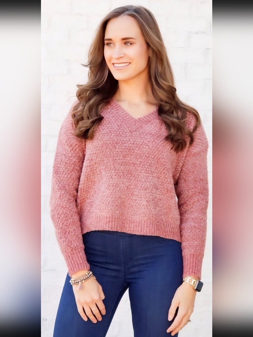 💖EUC Double Zero "Vice Sweater" in Pink💖 Super Soft Chenille Feel🥰 Sz Large